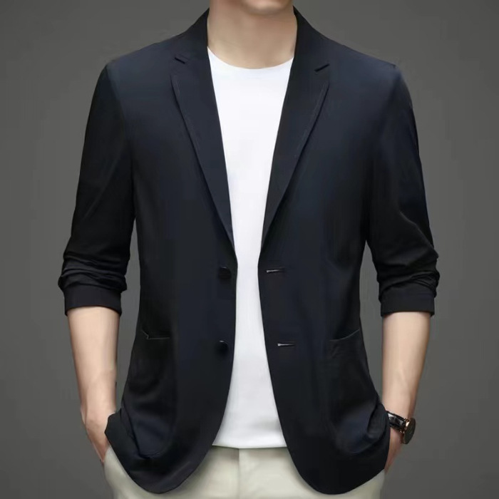Autumn solid color breathable suit for leisure