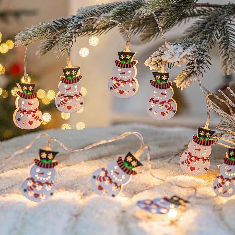 Papá Noel iluminación LED lámpara de color lámpara de Navidad hierro forjado lámpara de decoración de Navidad árbol de Navidad lámpara de cadena