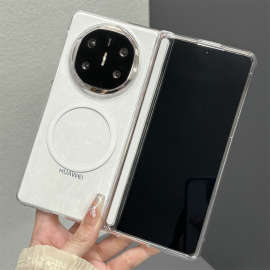 适用华为matex6折叠屏手机壳x5中轴磁铰链全包保护透明UV加硬后壳