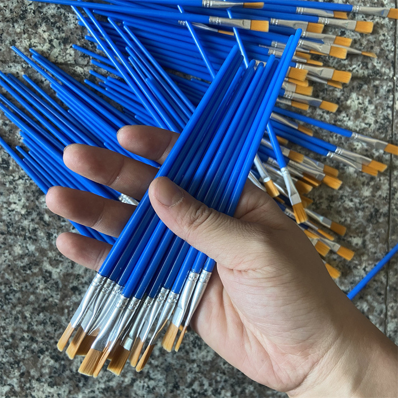 プラスチックの棒の線の先の平らな頭の油絵のペンの美甲の筆のデジタルの彩色は線の石膏の陶磁器の絵筆を描きます。|undefined