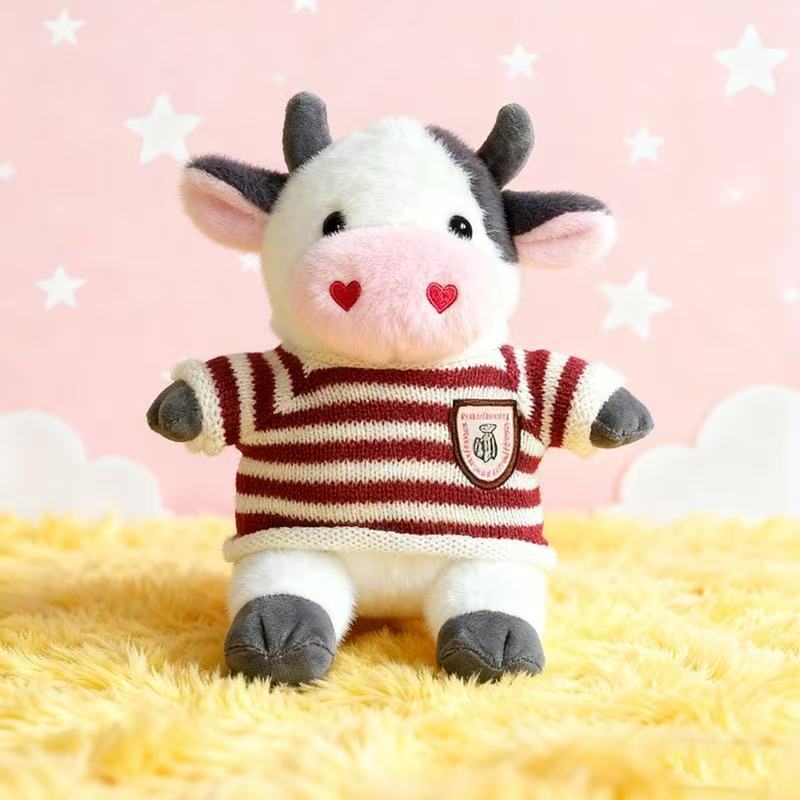 Transfronterizos de vestir grandes flores juguetes de peluche muñecas de vaca zodiacal muñecas de tela regalo muñecas de vaca de flores muñecas