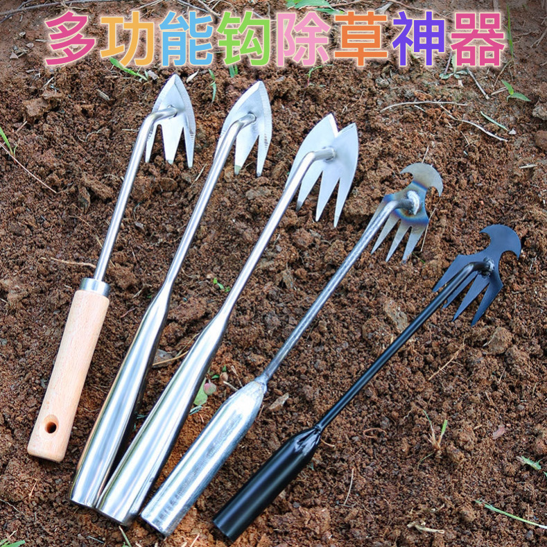 锄头除草神器拔草耙子连根野菜铲子多功能除草工锰钢工具农具松土