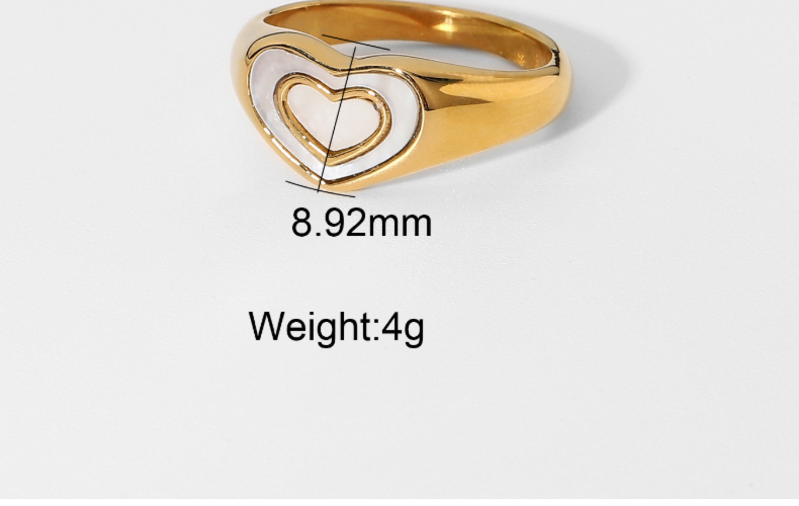 Fashion Stainless Steel Heart-shaped Ring display picture 3