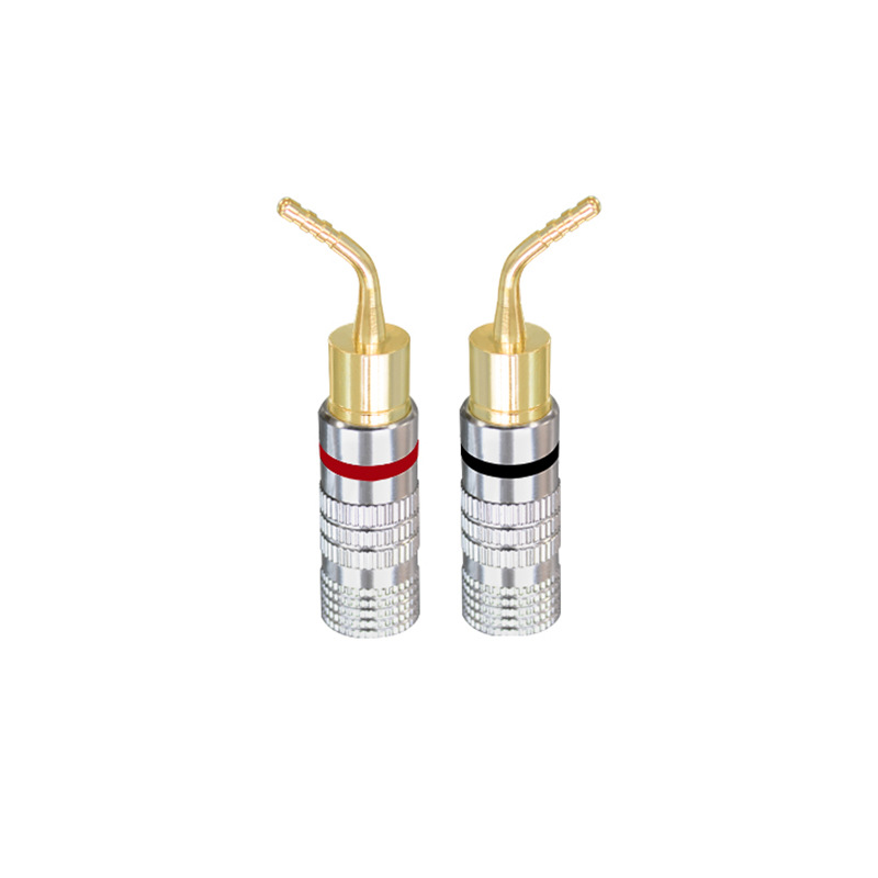 Nakamichiバナナプラグ銅金メッキ発熱スピーカースピーカーケーブル溶接なし4.5mmバナナヘッド