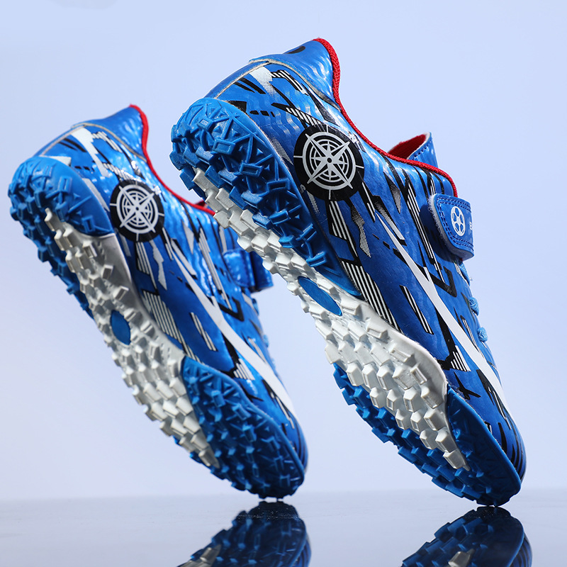 ShoeGlobe In Stock Cross-Border Soccer For Men With Velcro TF Cleats Long Student Youth Training Shoes Competition Spikes_voghion.com