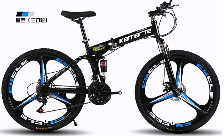 Fábrica al por mayor cola suave plegable bicicleta de montaña adulto amortiguador estudiante off-road velocidad variable bicicleta de cercanías