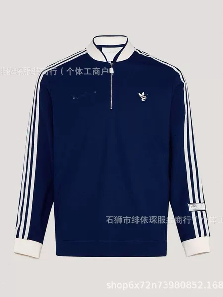 Spring and autumn outerwear, cardigans, sweatshirts, stand-up collar tops, classic retro embroidered casual jackets for men and women, clover design