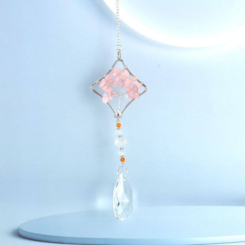 Geometric Alloy Natural Stone Crystal Pendant 1 Piece display picture 10