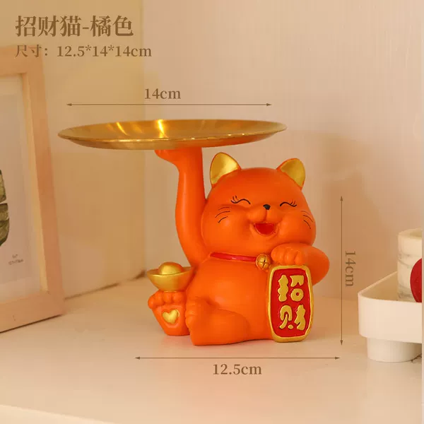 Happy lucky cat-orange