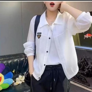 Spring 2025 New Style Retro Cotton and Linen Shirt with Nine-Quarter Sleeves and Puff Sleeves Suitable for Middle-Aged Women to Rest