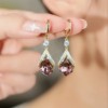 Classic advanced purple sophisticated fashionable hypoallergenic universal earrings, high-quality style