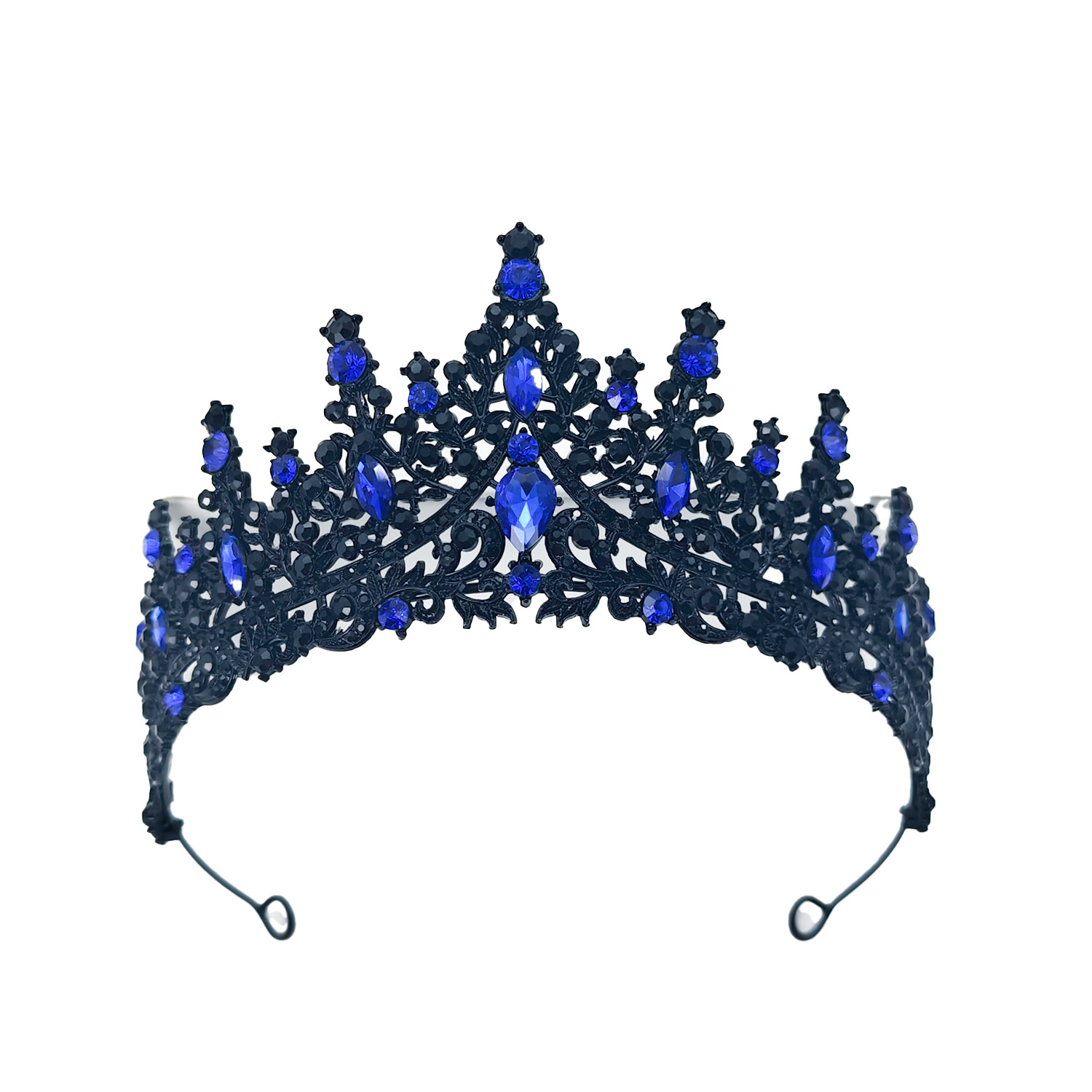 Estilo europeo transfronterizo nupcial corona de aleación accesorios para el cabello boda rhinestone diadema electrochapado cumpleaños corona cena boda tocado