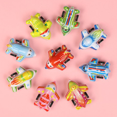 卡通迷你回力小飛機 兒童仿真Q版戰鬥機模型玩具 飛機棋 掃碼地攤