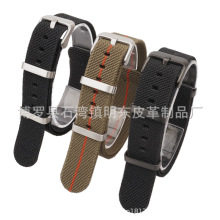 NATO男女北约尼龙弹力一条过表带182022mm降落伞编织手表带军绿