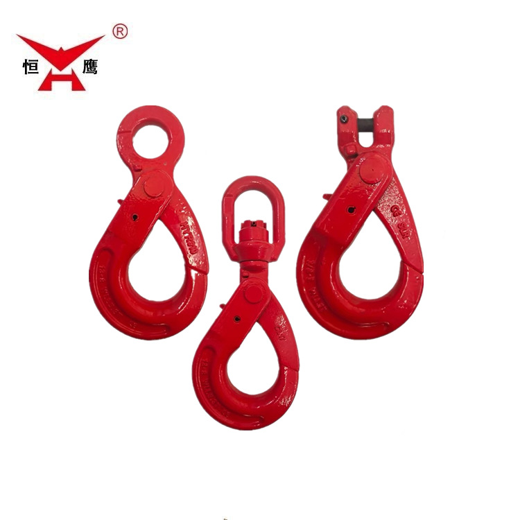 Eye type safety hook Sheep horn Safety hook Lifting A hook rotate security A hook 360 Rings Rigging Hooks
