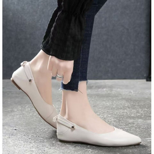 2026 autumn new style soft sole single-layer shoes and flat sandals wholesale purchase comfortable women's shoes, shallow cut and low heel small leather shoes