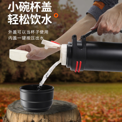 Thermos cup wholesale large capacity thermos bottle outdoor portable car travel warm water 316 stainless steel thermal kettle