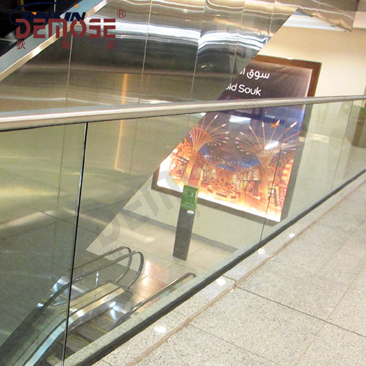 别墅阳台栏杆 钢化玻璃栏杆 不锈钢扶手栏杆 室内家居使用