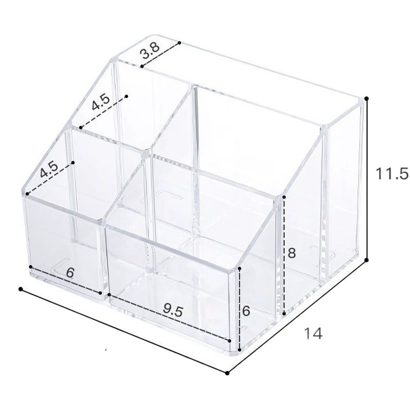 Прозрачный акриловый Настольный держатель для ручек большой емкости ящик для хранения студенческих заметок стеллаж для хранения офисного стола Органайзер