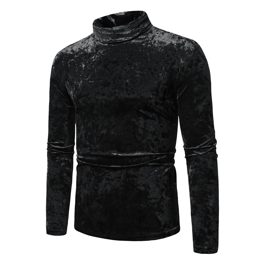 boy Cross-Border Foreign Trade Independent Station Autumn Winter New Velvet Turtleneck Base Shirt Men's European_voghion.com
