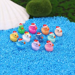クリスマスリトルイエローアヒル車の装飾品樹脂工芸品 DIY 小さな装飾品デスクトップ装飾マイクロランドスケープ小さな装飾品