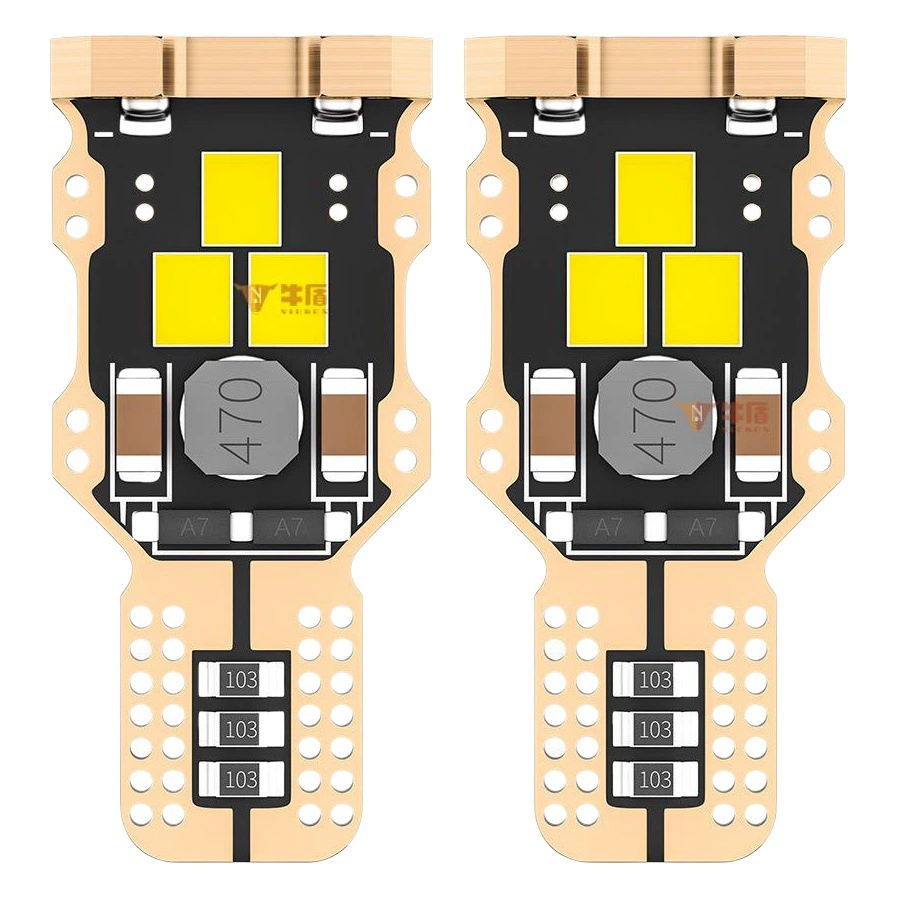 Завод горячей продажи светодиодный фонарь заднего хода T15 3030 9smd декодирование автомобиля задний фонарь W16W стоп-сигнал 2835 новый стиль