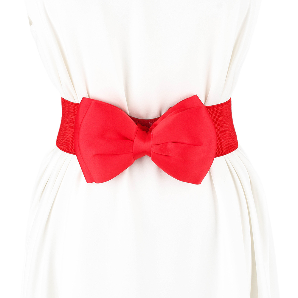 Cintura extra grassa e allargata Accessori elastici elastici Gonna decorativa Cintura per ragazze Ornamenti in vita con fiocco in chiffon_voghion.com