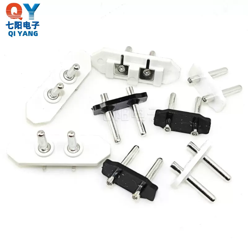 二芯针座AC-019铜针AC八字插座 按摩仪 甩脂机 剃须刀充电插座