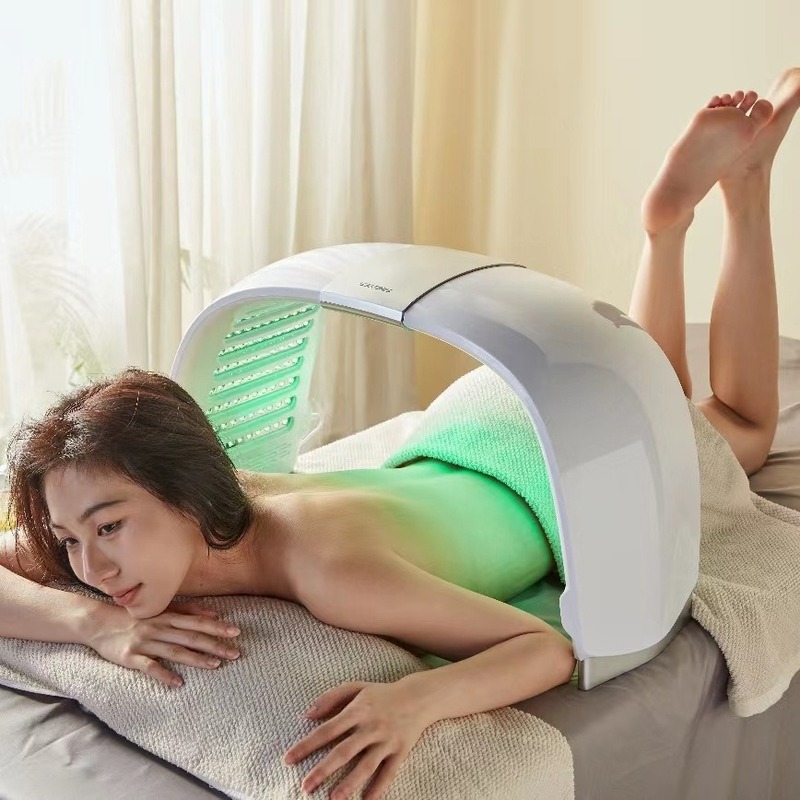 全身分光器LED七色マスク赤青光治療美容器光子若肌導入器PDT|undefined