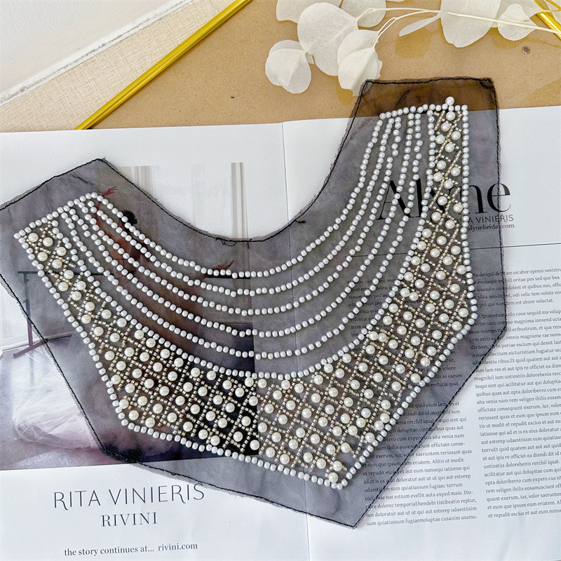 2023 malla cuentas bordadas collar redondo en stock encaje vestido vestido de alta calidad ropa lavable