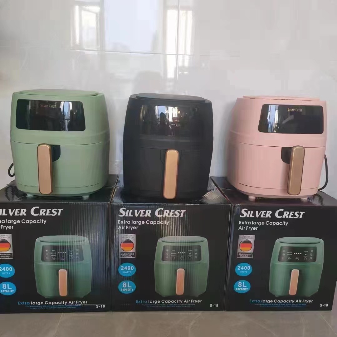 Silver Crest 8L Freidora de aire visual de gran capacidad Freidora eléctrica inteligente estándar europea 220V de una pieza