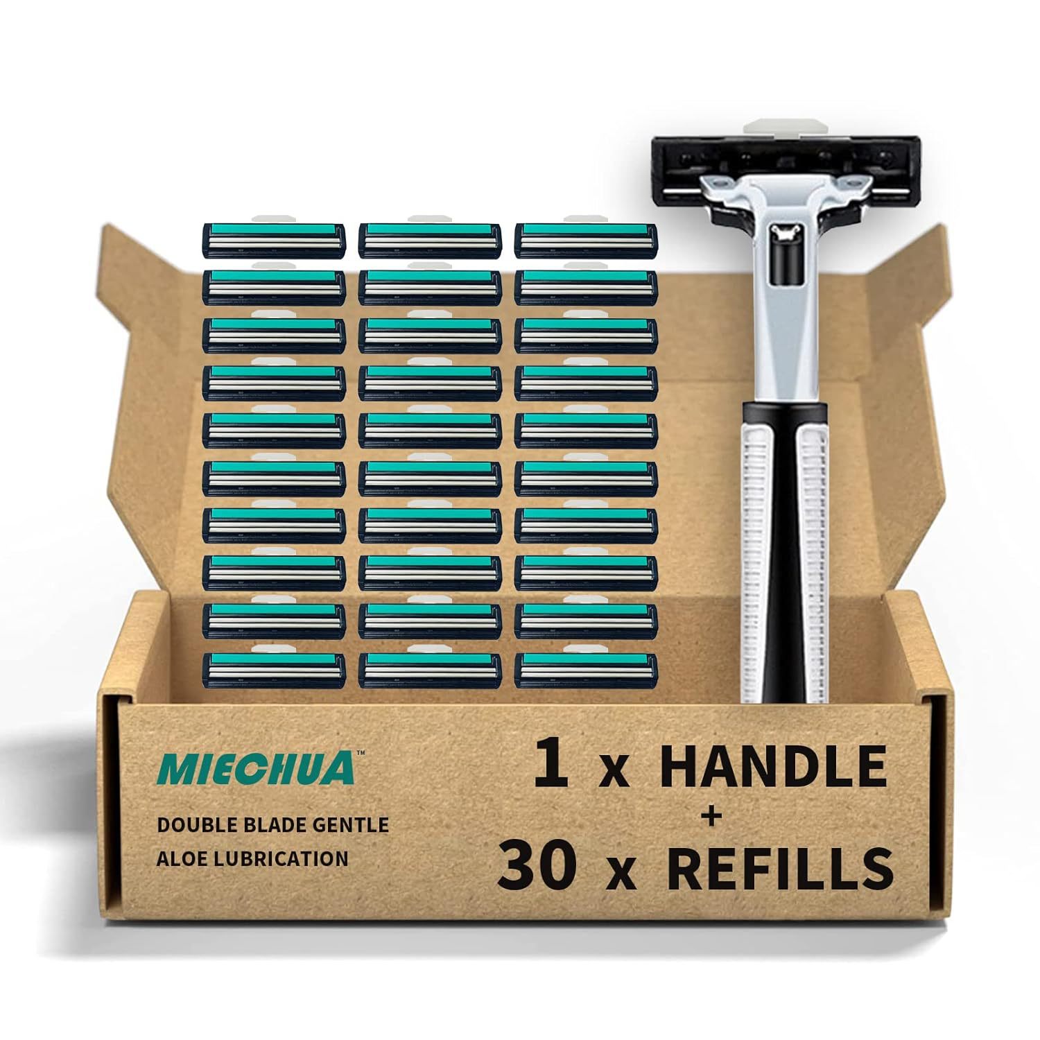 Double-Layer Razor Manual Shaving Head with Multi-Layer Stainless Steel Blades for Home Use, Specialized for Trimming Hair and Shaving, Cross-Border Hot Seller