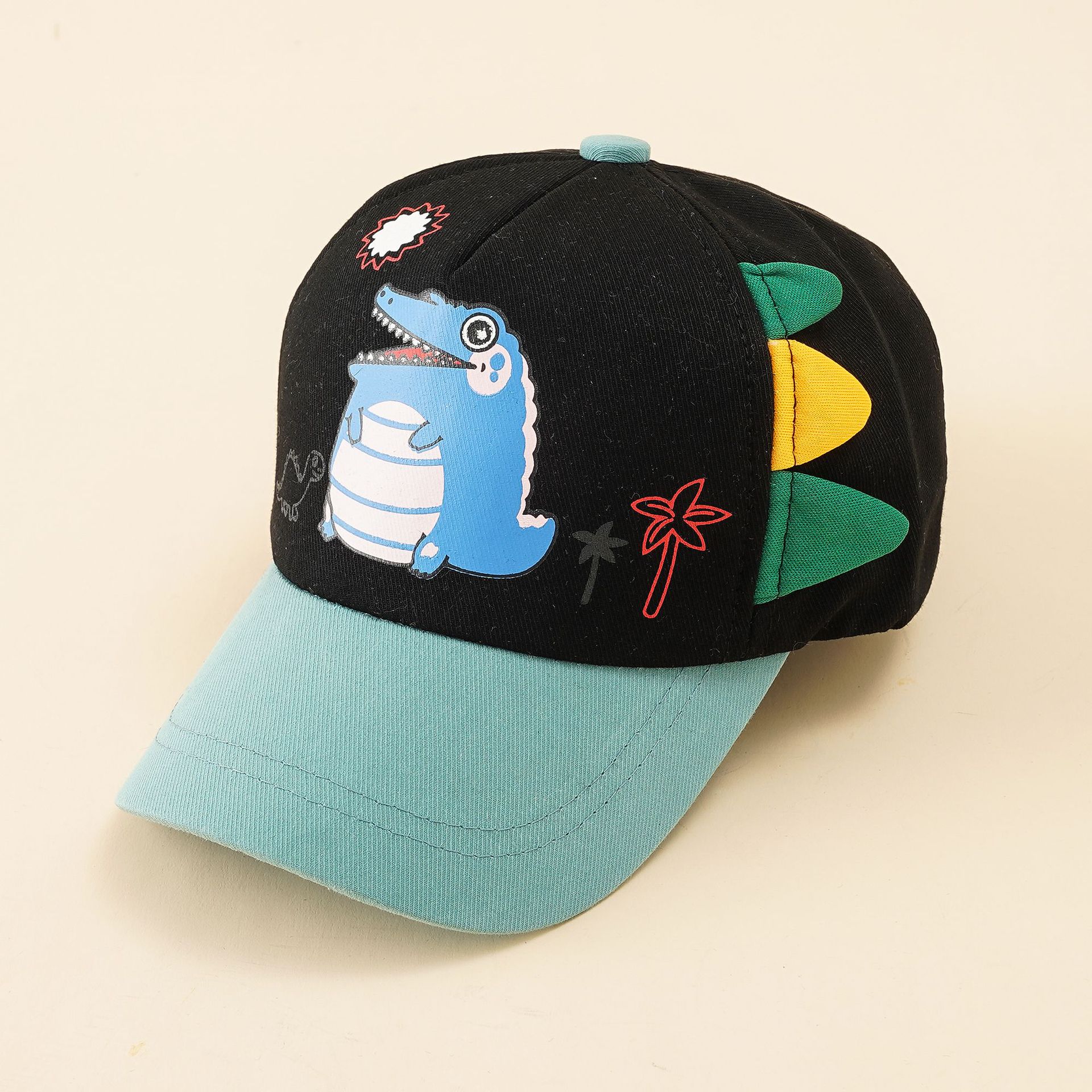Sombrero DE LOS NIÑOS impreso dibujos animados pequeño dinosaurio gorra de béisbol para hombres y mujeres lindo sombrero de sol simple moda gorra de pico para primavera y verano