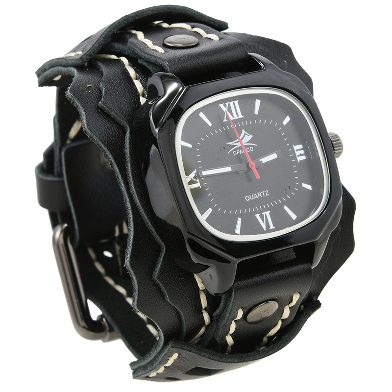 Personalized Cool Cow Leather Watch Thick Wide Leather Watch Vintage Hand-stitched Leather Watch Men's Cowhide Watch Personalized Cool Cow Leather Watch Thick Wide Leather Watch Vintage Hand-stitched Leather Watch Men's Cowhide Watch
