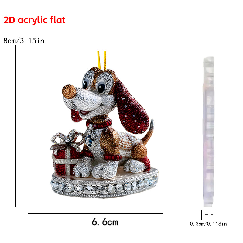 Nuevos productos transfronterizos Santa decoración colgante de Navidad árbol de Navidad decoración para el hogar colgante acrílico 2D image 14