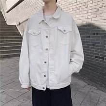 秋季新款美式高街男工装夹克复古做旧百搭休闲水洗牛仔外套批发