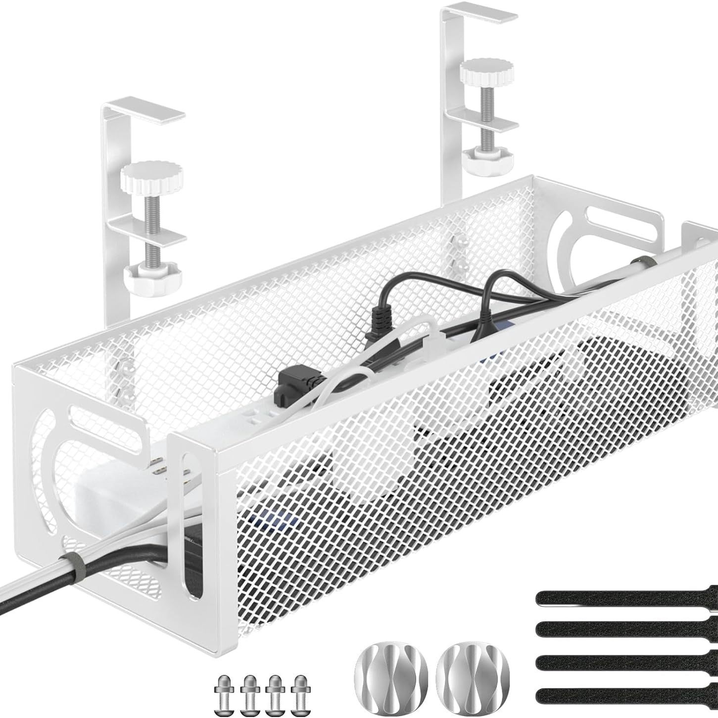 Amazon Venta caliente Red de hierro debajo de la Mesa organizador hogar ponche-libre cesta de almacenamiento estante de almacenamiento ajustable en stock al por mayor