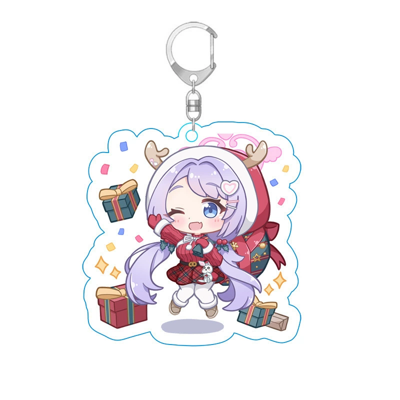 Anime Blue Files Peripheral Keychains Blue Files Acrylic Pendant Animation Keychain