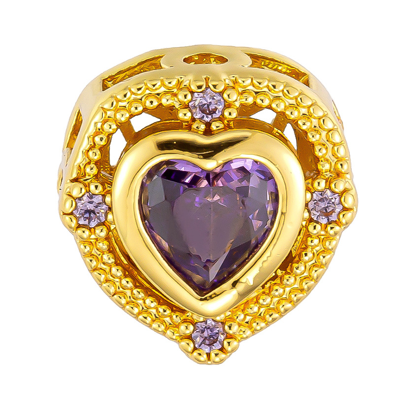 Colgante de cobre micro incrustado Gufasha oro goteo de aceite perlas de transferencia DiDi con perlas de acessorios de perlas huecas fábrica de perlas al por mayor