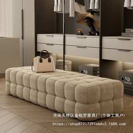 家用可坐沙发长方形卧室床尾凳客厅脚踏服装店长条换鞋凳子沙发凳