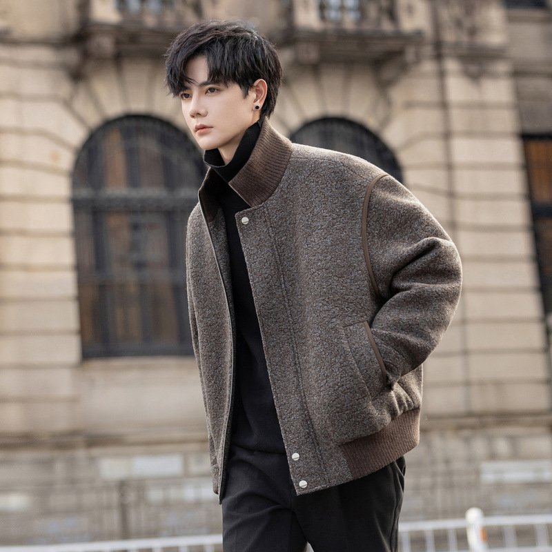 Y905 Wool Double-Sided Woolen Jacket Men's down Jacket Loose Jacket Casual Top Thickeneded Winter Y905 Wool Double-Sided Woolen Jacket Men's down Jacket Loose Jacket Casual Top Thickeneded Winter