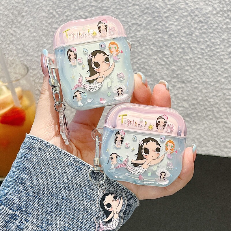 Mermaid Tail Xiaoyu Is Suitable for Apple AirPods Pro 3 Earphone Cases, Fifth Generation AirPods 4Th Generation Bluetooth Protective Case