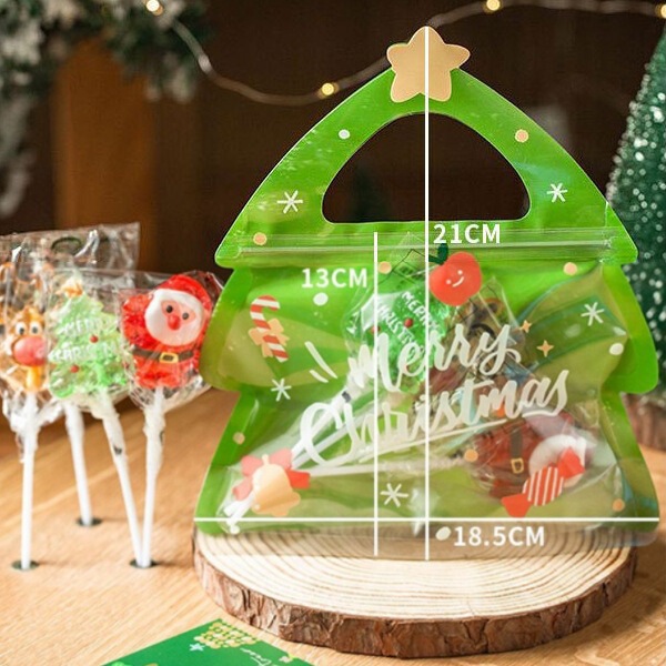 クリスマスキャンディスナックギフトバッグ子供の小さなハイエンドポータブルプラスチックギフトバッグお土産包装袋|undefined