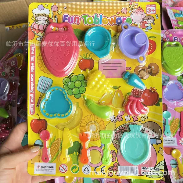 Children's Pretend Play Toys, Kitchen Toy Sets, Fruit Toys, Cutting and Playing Toys, Pretend Play Ring Toss, Small Gifts Wholesale