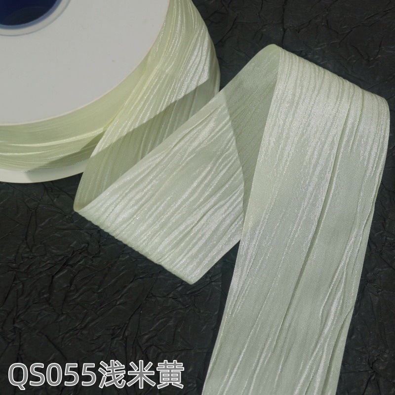 Impresión de la cinta arco regalo cuerda cinta plisada coreana accesorios de embalaje en stock al por mayor Corea del Sur cinta de poliéster