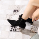 009-11 British Style Versatile Slim Boots Low Heel Short Tube Suede Pointed Short Boots Slim Thick Heel Nude Boots Female