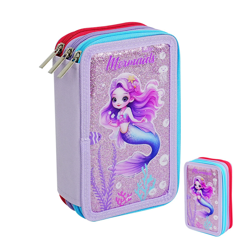 Niños bolígrafos de color porosos bolsas de papelería de dibujos animados bolsas de lápiz estudiantes aprendiendo bolsas de lápiz de bocetos de gran capacidad