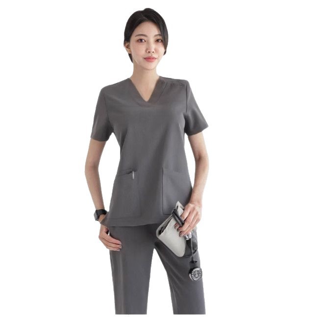 高級白衣長袖作業服女性手洗い制服韓国風口腔ドクター制服歯科スーツジャケット|undefined