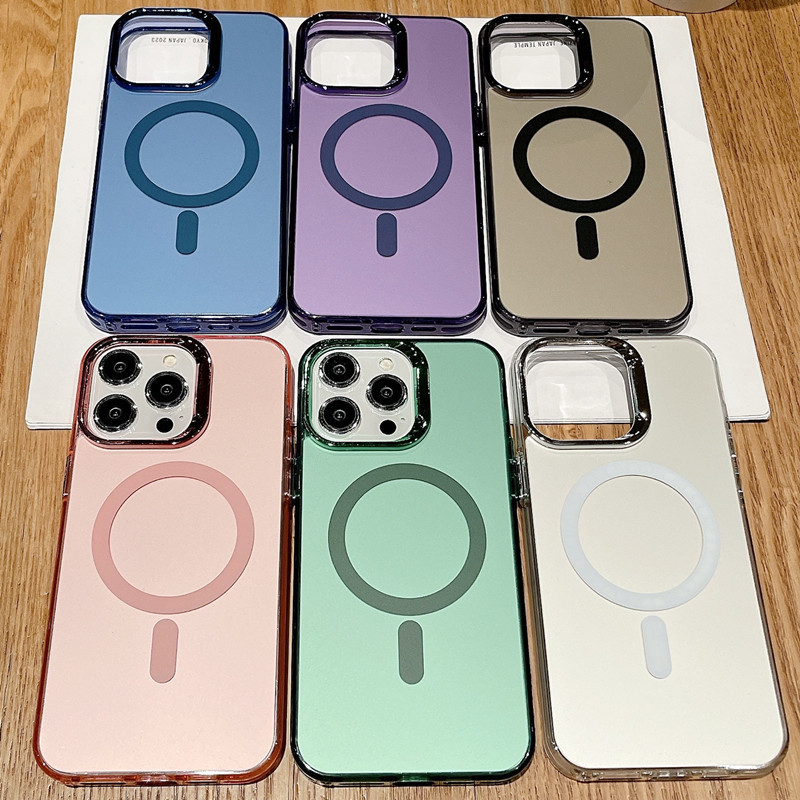 Apple 16 Magnetic Phone Case Electroplated Imd Suitable for 15Pro Laser 16Pro Anti-Fall Magsafe Protective Case