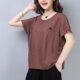 All-match T-shirt Women's Short-sleeved Loose 2025 Summer New Middle-aged Mother's Belly Covering T-shirt plus size Women's Casual Top